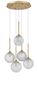 Preview: Nova Luce MIRANO Pendelleuchte G9 5-fach Gold 180x42cm dimmbar 9260212