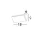 Preview: Nova Luce KEEN LED Wandleuchte Schwarz 12W IP65 Warmweiss 18x9x9cm 9270027