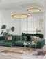 Preview: Nova Luce FIORE LED Pendelleuchte Gold 60W Warmweiss 120x60cm dimmbar 9285610