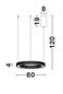 Preview: Nova Luce FIORE LED Pendelleuchte Gold 60W Warmweiss 120x60cm dimmbar 9285610