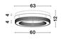 Preview: Nova Luce FIORE LED Deckenleuchte Gold 59W Warmweiss 12x60cm dimmbar 9285620