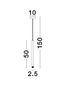 Preview: Nova Luce TRIMLE LED Pendelleuchte Gold 3W Warmweiss 150x2,5cm 9287918