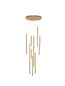 Preview: Nova Luce TRIMLE LED Pendelleuchte Gold 26W Warmweiss 220x50cm dimmbar 9287940