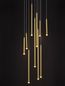 Preview: Nova Luce TRIMLE LED Pendelleuchte Gold 26W Warmweiss 220x50cm dimmbar 9287940