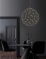 Preview: Nova Luce SOLE LED Pendelleuchte Gold 18W Warmweiss 330x80cm 9288080