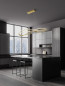 Preview: Nova Luce NUDOS LED Pendelleuchte Gold 158W Warmweiss 150x80x150cm dimmbar 9289083