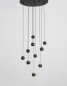 Preview: Nova Luce NOCCI LED Pendelleuchte Schwarz 48W Warmweiss 150x40,5cm 9303952