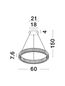 Preview: Nova Luce AURELIA LED Pendelleuchte Chrom 41W Neutralweiss 150x60cm dimmbar 9333066