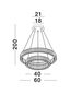 Preview: Nova Luce AURELIA LED Pendelleuchte Chrom 46W Neutralweiss 200x60cm dimmbar 9333068
