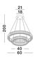 Preview: Nova Luce AURELIA LED Pendelleuchte Gold 46W Neutralweiss 150x60cm dimmbar 9333077