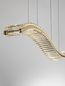 Preview: Nova Luce AURELIA LED Pendelleuchte Gold 43W Neutralweiss 100x7,6x150cm dimmbar 9333078
