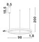 Preview: Nova Luce ELOWEN LED Pendelleuchte Weiß 106W Warmweiss 200x98cm dimmbar 9345667