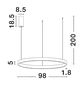 Preview: Nova Luce ELOWEN LED Pendelleuchte Schwarz 106W Warmweiss 200x98cm dimmbar 9345668