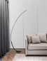 Preview: Nova Luce PREMIUM LED Stehlampe Schwarz 30W Warmweiss 26x94x172cm dimmbar 9396060