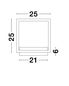 Preview: Nova Luce CORNICE LED Wandleuchte Schwarz 18W Warmweiss 21x6x25cm 9421751
