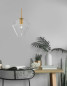 Preview: Nova Luce PRISMA Pendelleuchte E27 Gold 122x23cm dimmbar 9426731