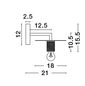 Preview: Nova Luce ROYAL Wandleuchte E27 Schwarz 12x21x15,5cm dimmbar 9501232