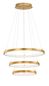 Preview: Nova Luce LEON LED Pendelleuchte Blattgold 83W Warmweiss 150x61cm dimmbar 9501430