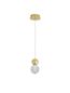 Preview: Nova Luce BRILLE LED Pendelleuchte Gold 7W Neutralweiss 120x11cm 9511020