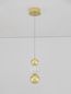 Preview: Nova Luce BRILLE LED Pendelleuchte Gold 6W Neutralweiss 250x14cm 9511030