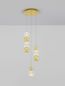 Preview: Nova Luce BRILLE LED Pendelleuchte Gold 19W Neutralweiss 200x30cm dimmbar 9511040