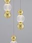 Preview: Nova Luce BRILLE LED Pendelleuchte Gold 19W Neutralweiss 200x30cm dimmbar 9511040