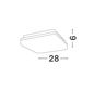 Preview: Nova Luce TOMMY LED Wand,-Deckenleuchte Grau 24W IP54 Warmweiss 28x28x6cm 9521002
