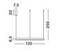 Preview: Nova Luce MOTIF LED Pendelleuchte Messing 72W Steuerbare Lichtfarbe 250x120cm dimmbar 9530220