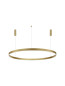 Preview: Nova Luce MOTIF LED Pendelleuchte Messing 80W Steuerbare Lichtfarbe 250x150cm dimmbar 9530223