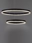 Preview: Nova Luce ADRIA LED Pendelleuchte Schwarz 52W Warmweiss 150x60cm dimmbar 9530229