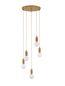 Preview: Nova Luce VEDA Pendelleuchte G9 5-fach Messing 150x40cm dimmbar 9536414