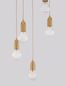 Preview: Nova Luce VEDA Pendelleuchte G9 5-fach Messing 150x40cm dimmbar 9536414