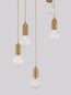 Preview: Nova Luce VEDA Pendelleuchte G9 5-fach Messing 150x40cm dimmbar 9536414