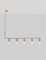Preview: Nova Luce VEDA Pendelleuchte G9 5-fach Messing 128x10x120cm dimmbar 9536415
