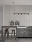 Preview: Nova Luce VEDA Pendelleuchte G9 5-fach Schwarz 128x10x120cm dimmbar 9536419
