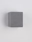 Preview: Nova Luce EMILE LED Wandleuchte Grau 5W IP65 9x9,7x11,2cm 9540209