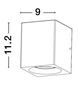 Preview: Nova Luce EMILE LED Wandleuchte Grau 5W IP65 9x9,7x11,2cm 9540209