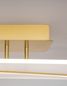 Preview: Nova Luce JERTUNA LED Deckenleuchte Gold 34W Warmweiss 50x50x11,5cm 9545233