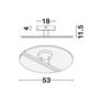 Preview: Nova Luce JERTUNA LED Deckenleuchte Gold 26W Warmweiss 11,5x53cm 9545330