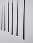 Preview: Nova Luce GIONO LED Pendelleuchte Schwarz 18W Warmweiss 90x5x230cm 9601007