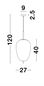 Preview: Nova Luce LATO Pendelleuchte E27 Gold 120x27cm dimmbar 9624063