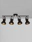Preview: Nova Luce RUVI Deckenleuchte E14 4-fach Schwarz 66,8x12x25,5cm dimmbar 9624106
