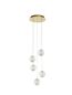 Preview: Nova Luce BRILLANTE LED Pendelleuchte Gold 26W Neutralweiss 120x27cm dimmbar 9695209