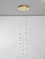 Preview: Nova Luce BRILLANTE LED Pendelleuchte Gold 26W Neutralweiss 120x27cm dimmbar 9695209