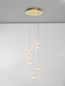Preview: Nova Luce BRILLANTE LED Pendelleuchte Gold 26W Neutralweiss 120x27cm dimmbar 9695209