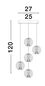 Preview: Nova Luce BRILLANTE LED Pendelleuchte Gold 26W Neutralweiss 120x27cm dimmbar 9695209