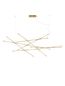Preview: Nova Luce RACCIO LED Pendelleuchte Messing 109W Warmweiss 180,5x75x200cm dimmbar 9695215