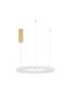 Preview: Nova Luce PERLA LED Pendelleuchte Gold 56W Warmweiss 200x62cm dimmbar 9695230
