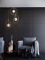 Preview: Nova Luce ATOS LED Pendelleuchte Gold 19W Warmweiss 200x40cm 9695234
