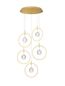 Preview: Nova Luce ATOS LED Pendelleuchte Gold 32W Warmweiss 200x52,5cm 9695235
